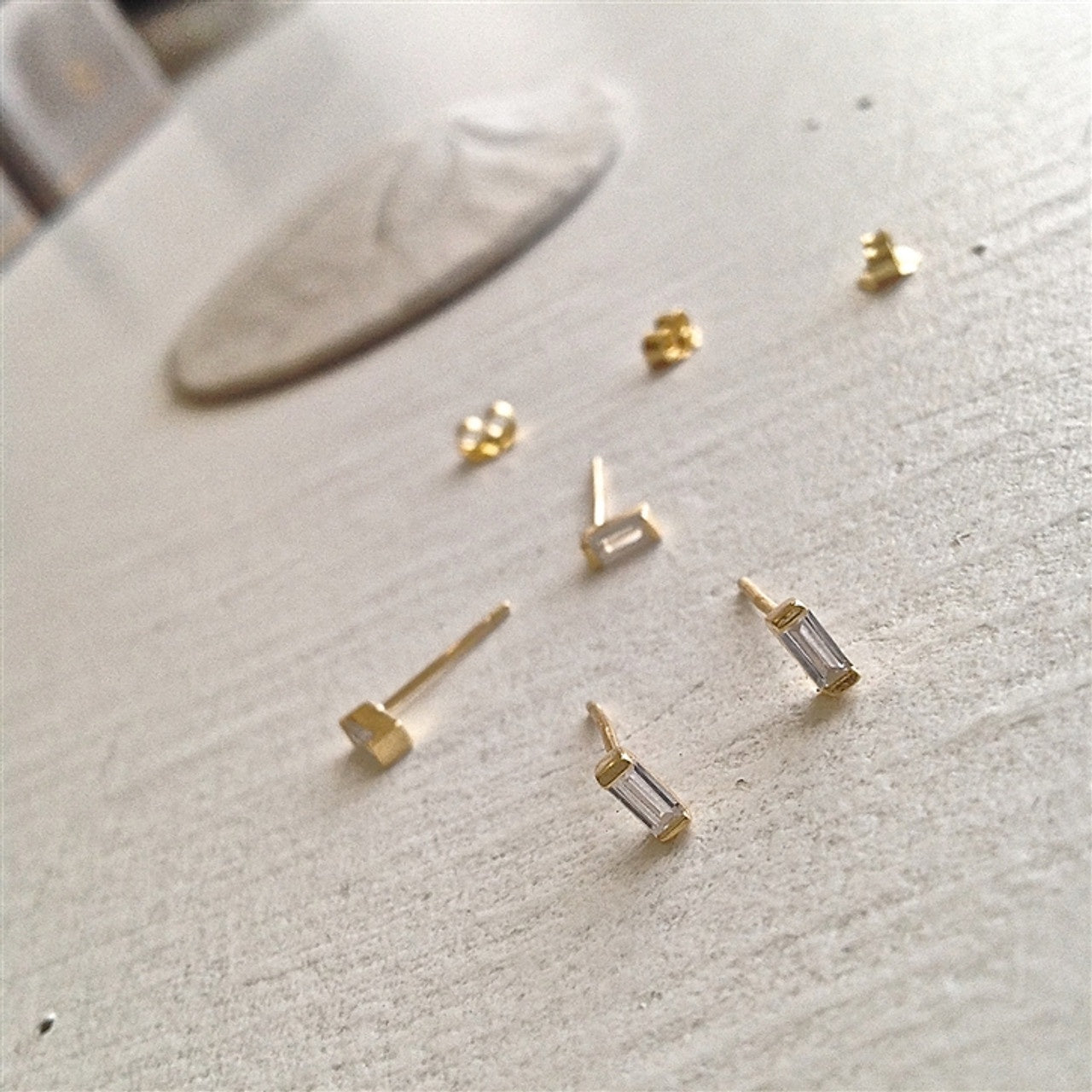 Baguette Crystal Stud Earring