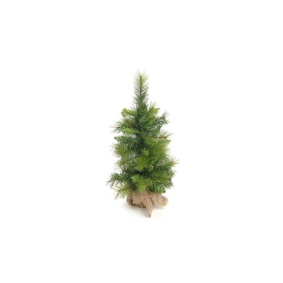 Faux Pine Tree w/ Burlap Base