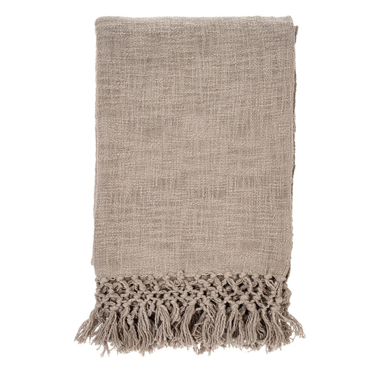 Braided Tassel Throw - Natural