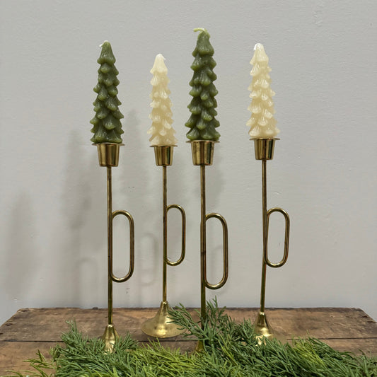 5"H Unscented Tree Shaped Taper Candles