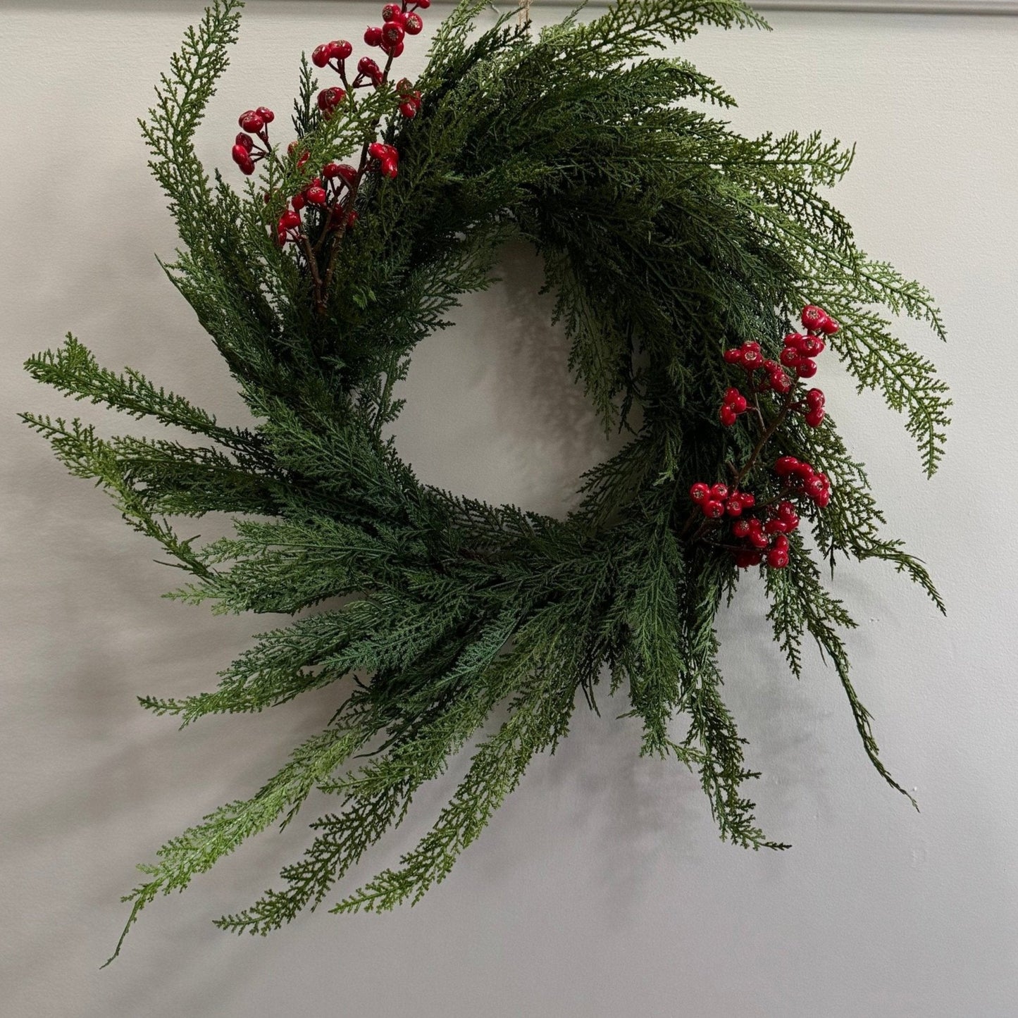 28" Faux Cypress Wreath