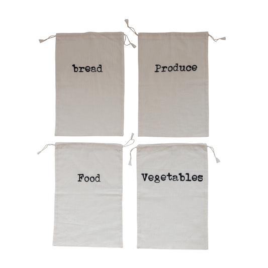 Reusable Drawstring Food Bags