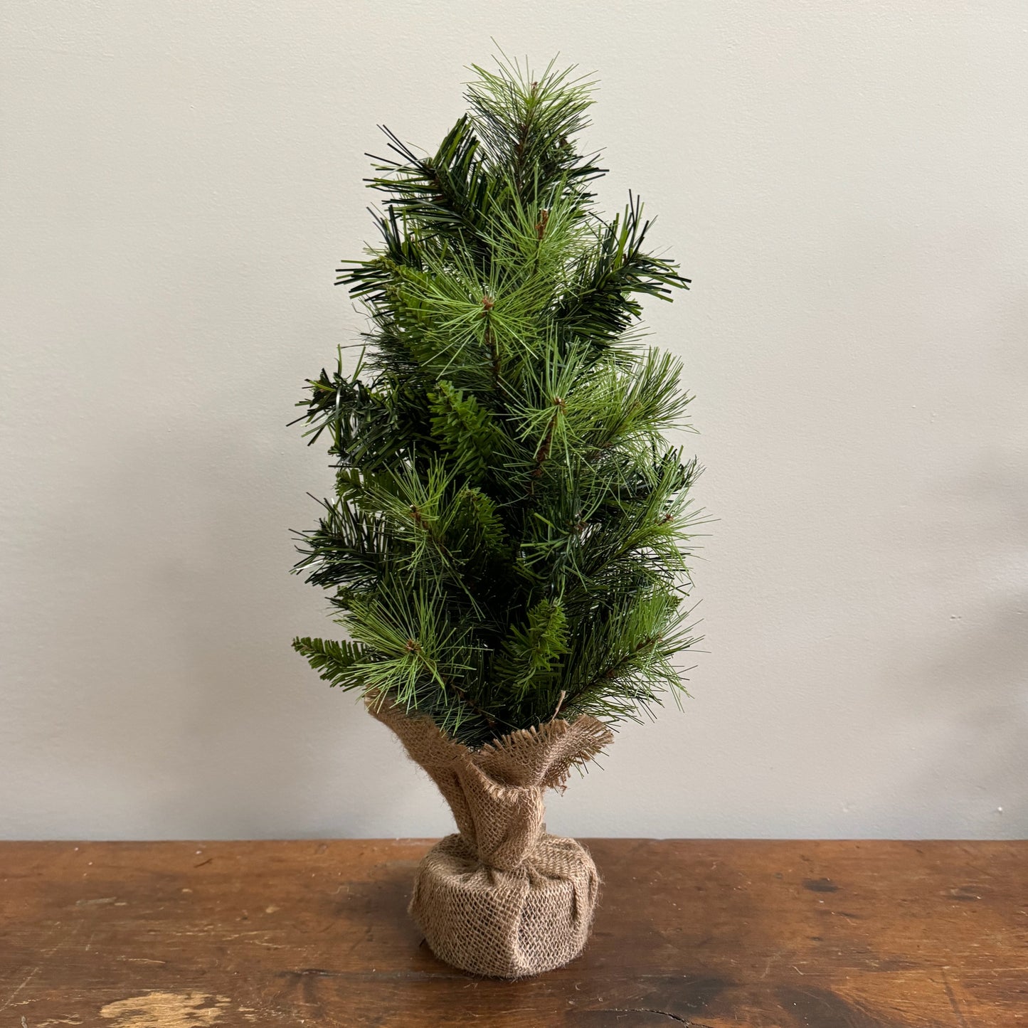 Faux Pine Tree w/ Burlap Base