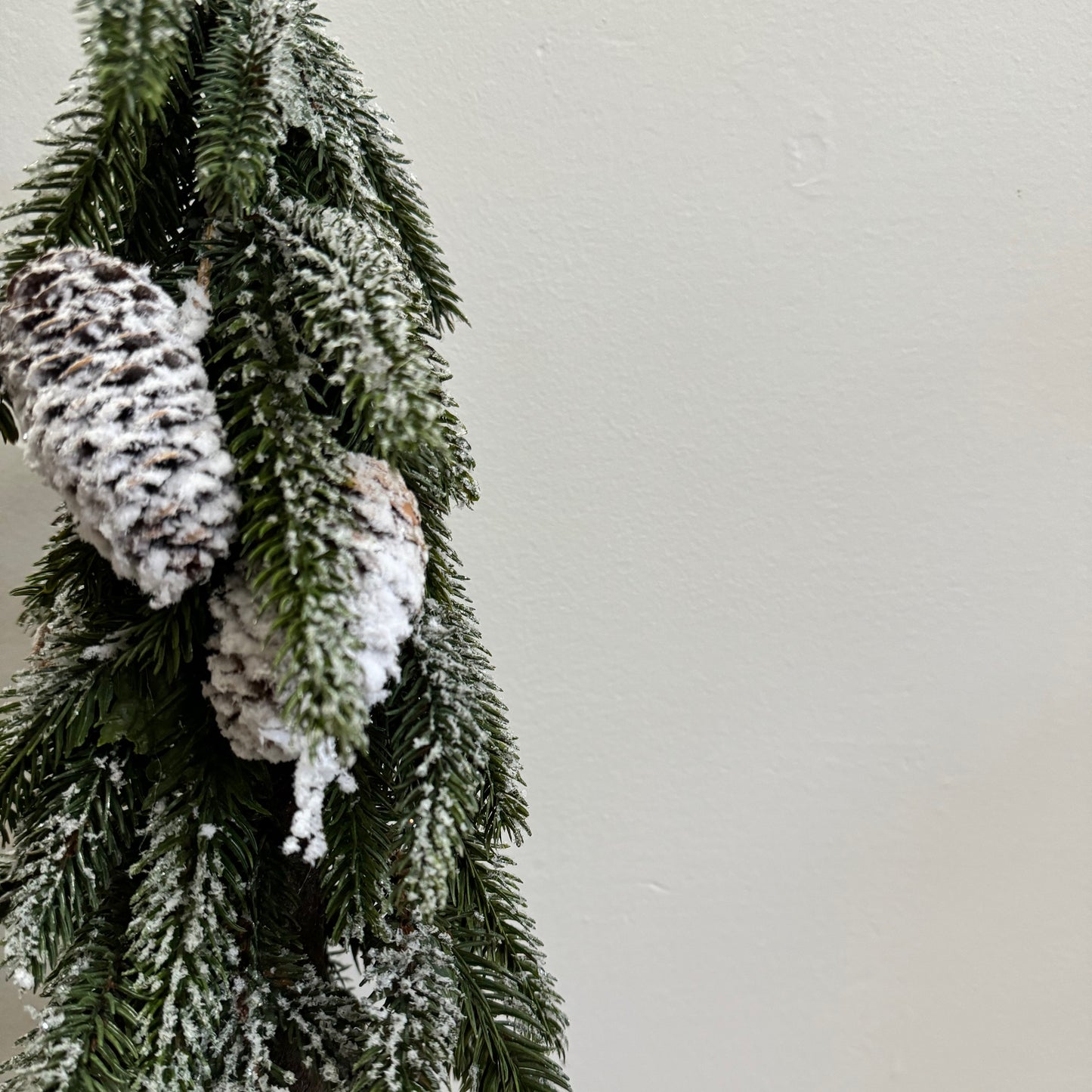 Faux Snow Pine Tree w/Burlap Base