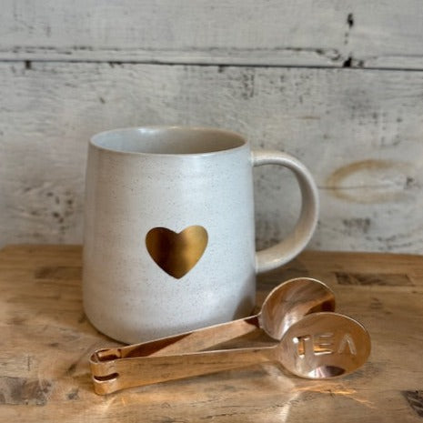 Heart Mug - cream