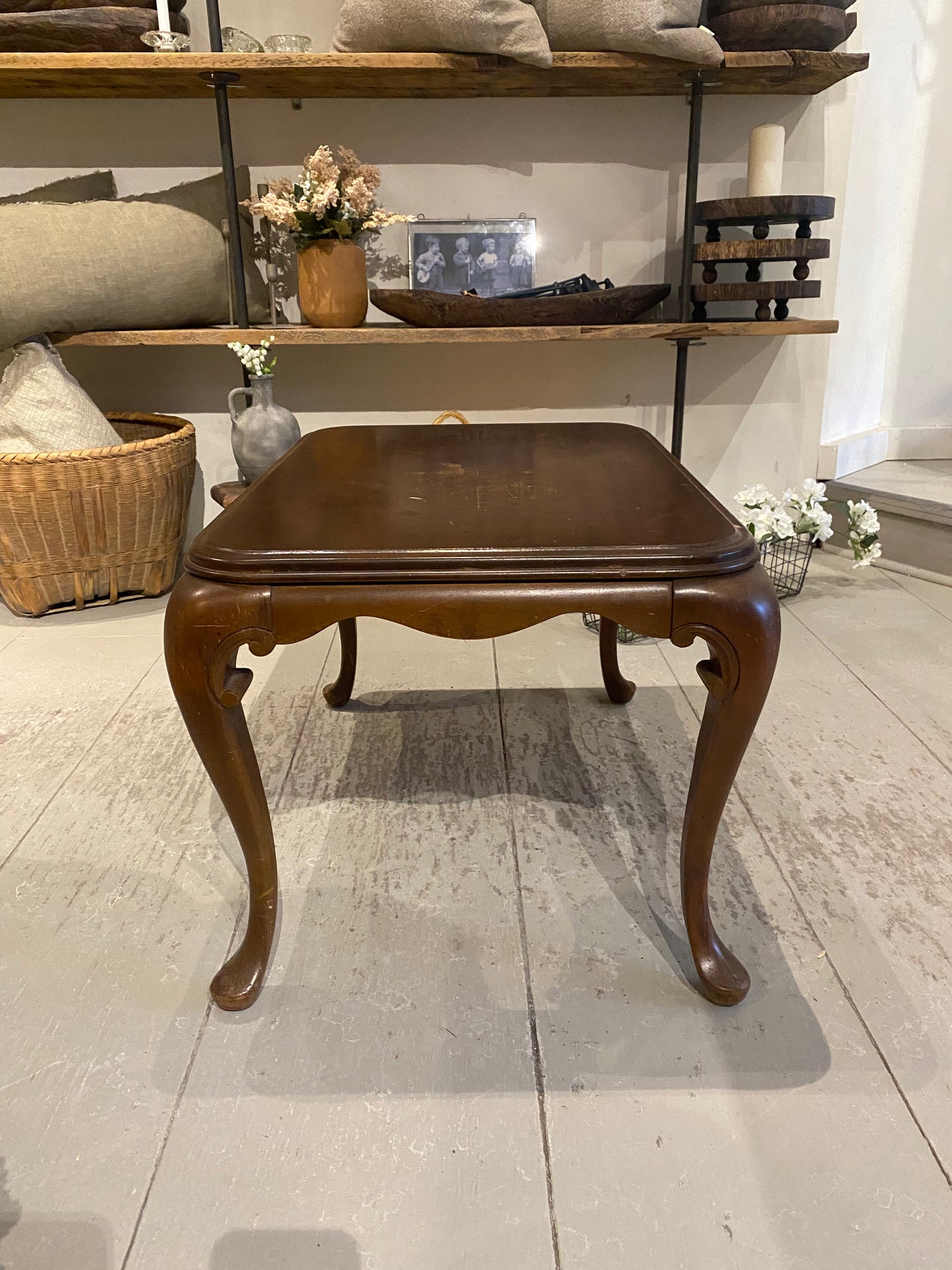 Vintage Small Wood Table - Dark - 10% OFF