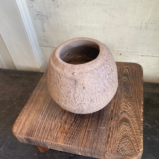 Textured Terracotta Vase- Brown