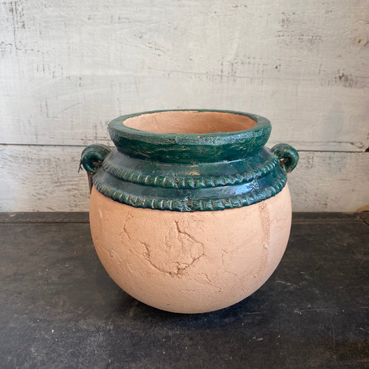 Round Terracotta Vase w/ Handles