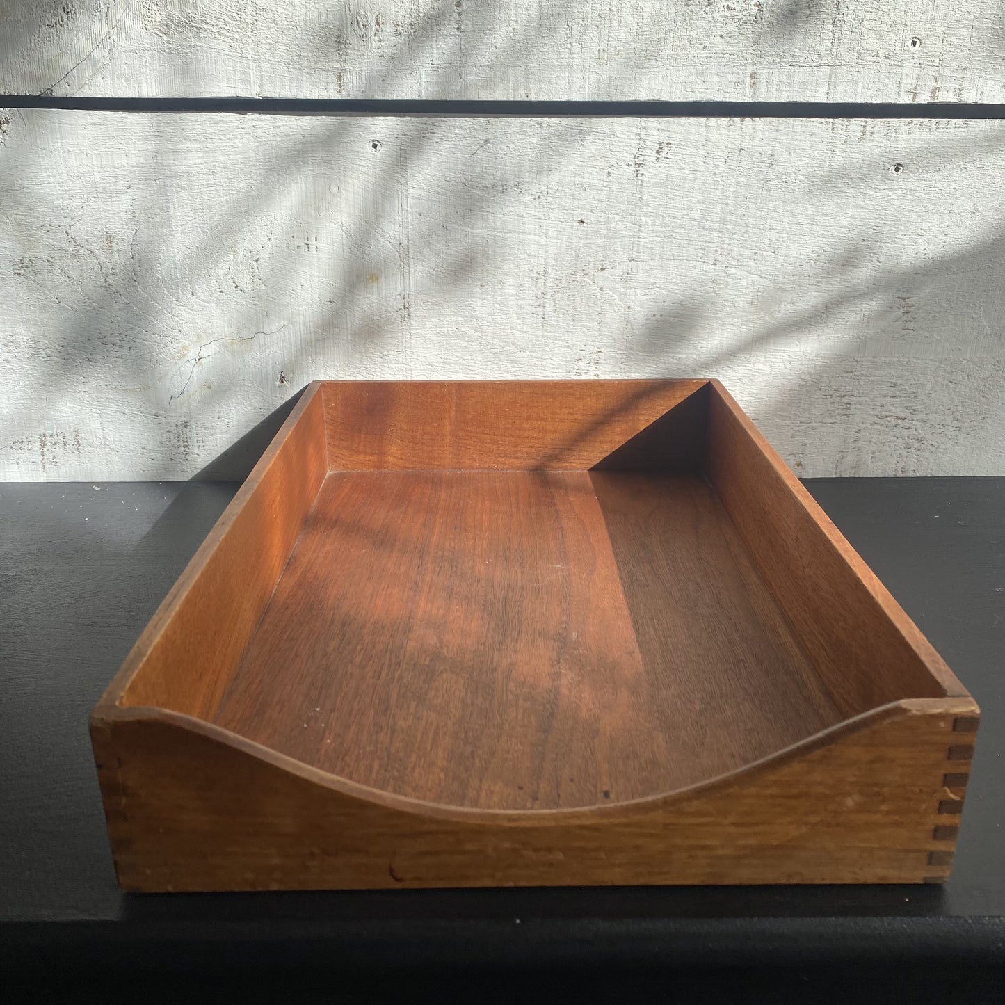 Vintage Walnut Office Tray