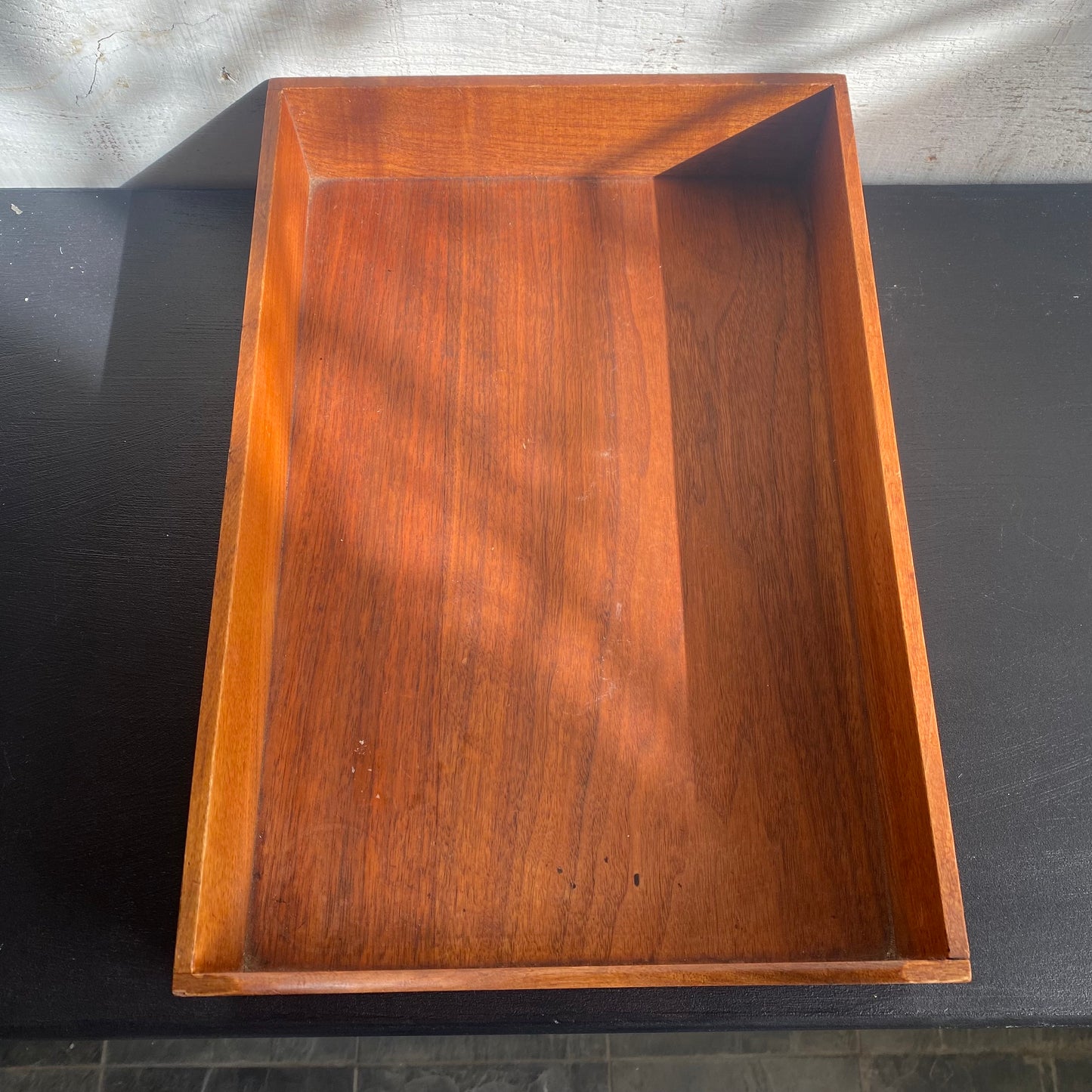 Vintage Walnut Office Tray