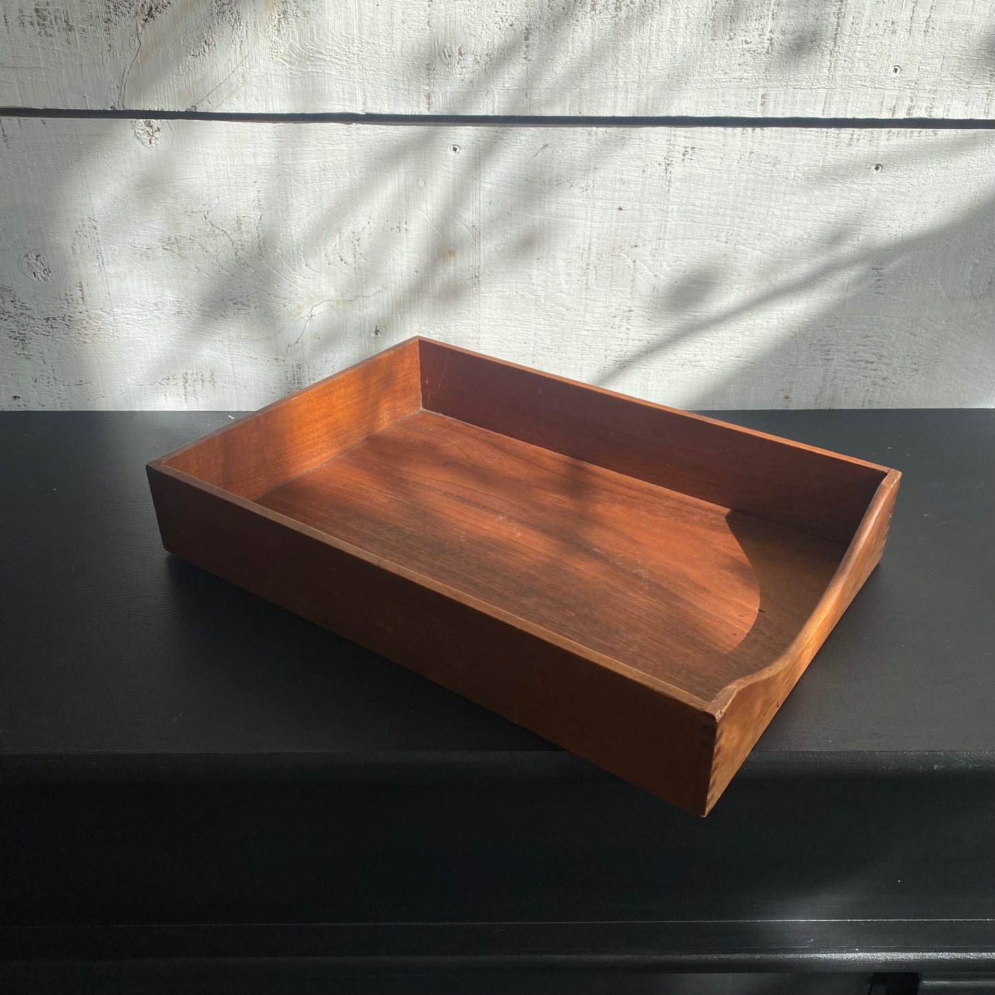 Vintage Walnut Office Tray