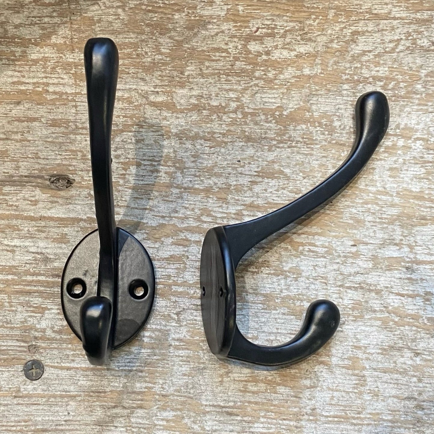 Cast Iron Rio Double Hook - Black