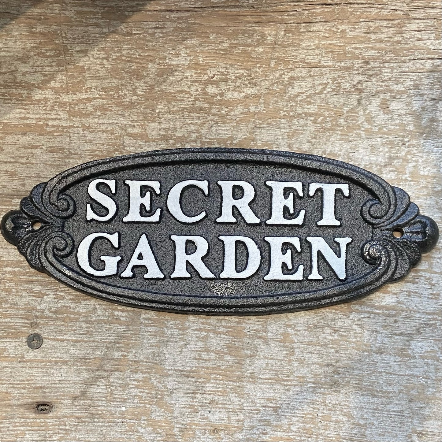 Secret Garden Cast Iron Sign