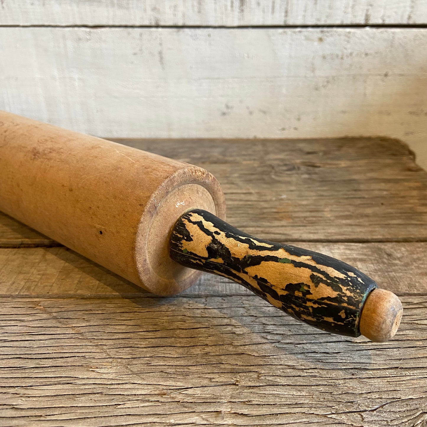 Vintage Rolling Pin w/ Black Handles