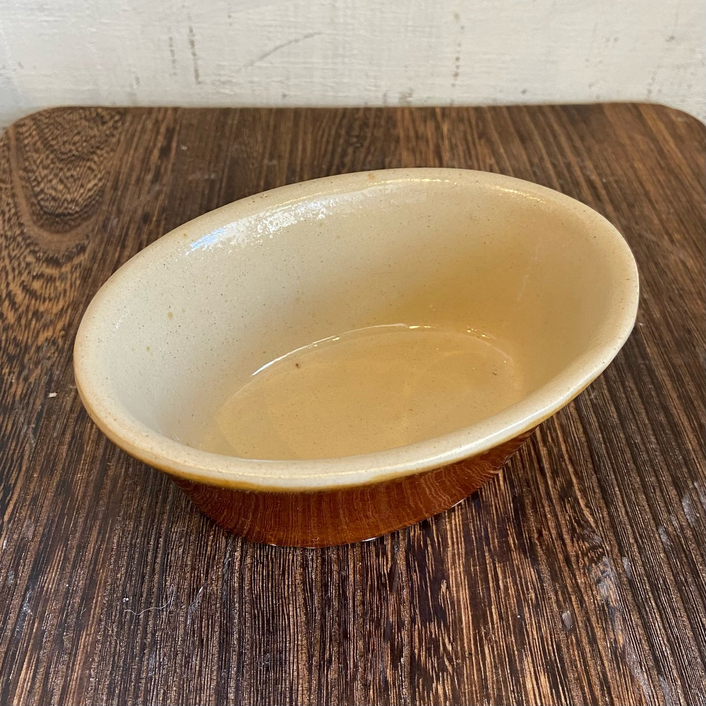 Vintage Oval Ramkin - Brown