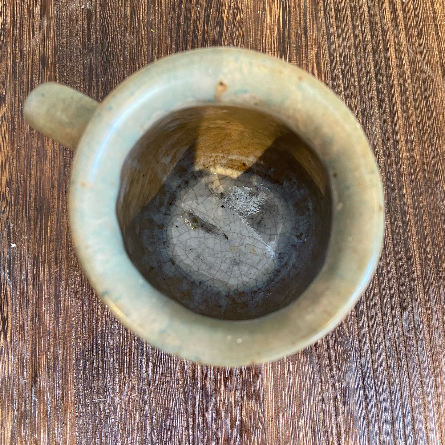 Vintage Pottery Mug - Green