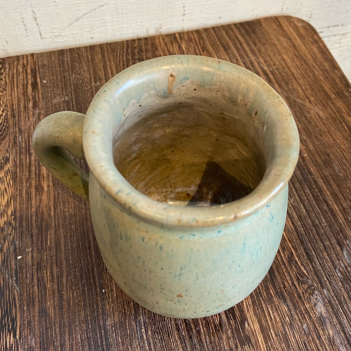 Vintage Pottery Mug - Green