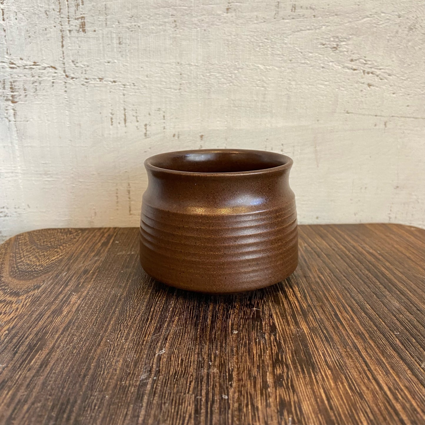 Vintage Brown Pottery Bowl - Small