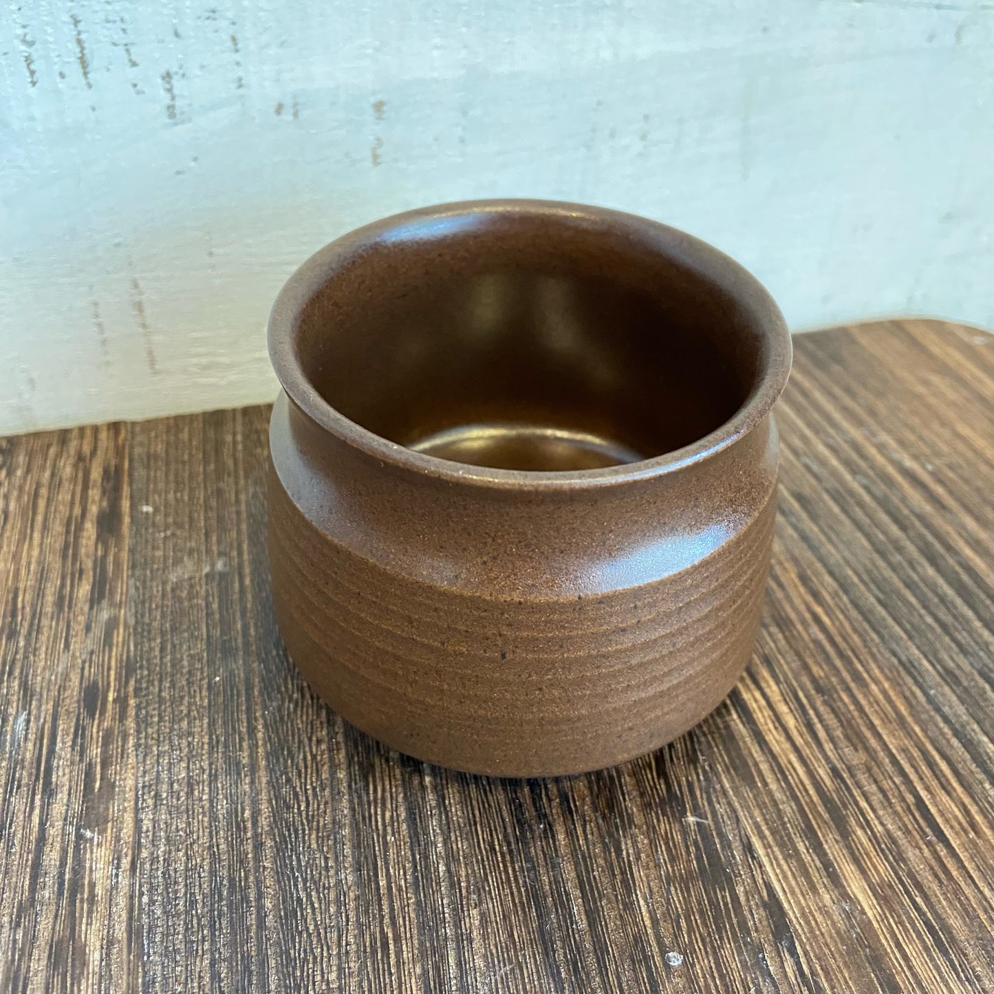 Vintage Brown Pottery Bowl - Small