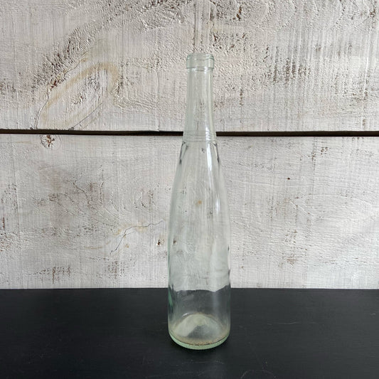 Vintage Glass Bottle w/ Ribbed Detail