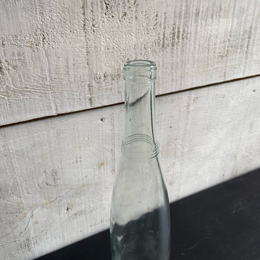 Vintage Glass Bottle w/ Ribbed Detail