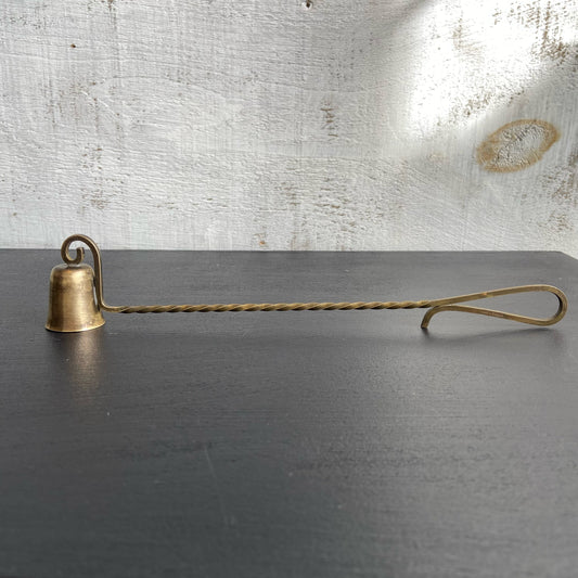 Vintage Brass Candle Snuffer w/ Twisted Handle