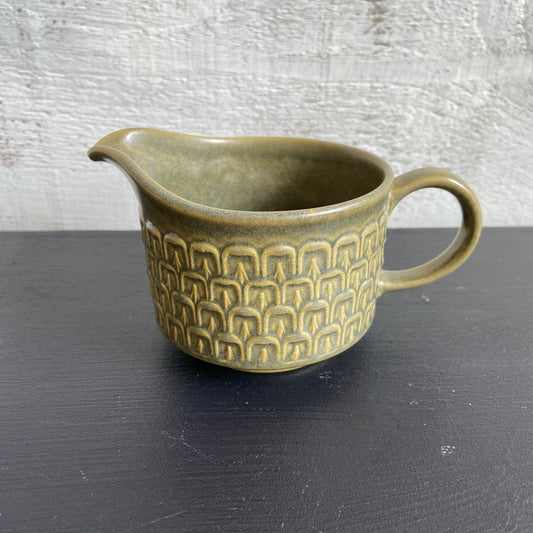 Vintage Pottery Creamer - Green