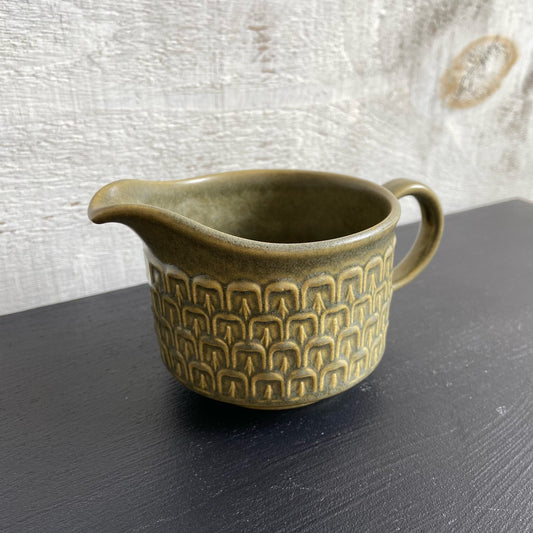 Vintage Pottery Creamer - Green