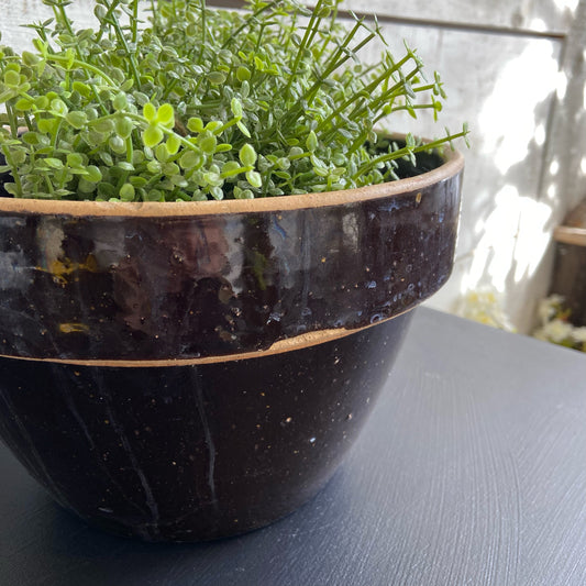 Vintage Ceramic Brown Planter