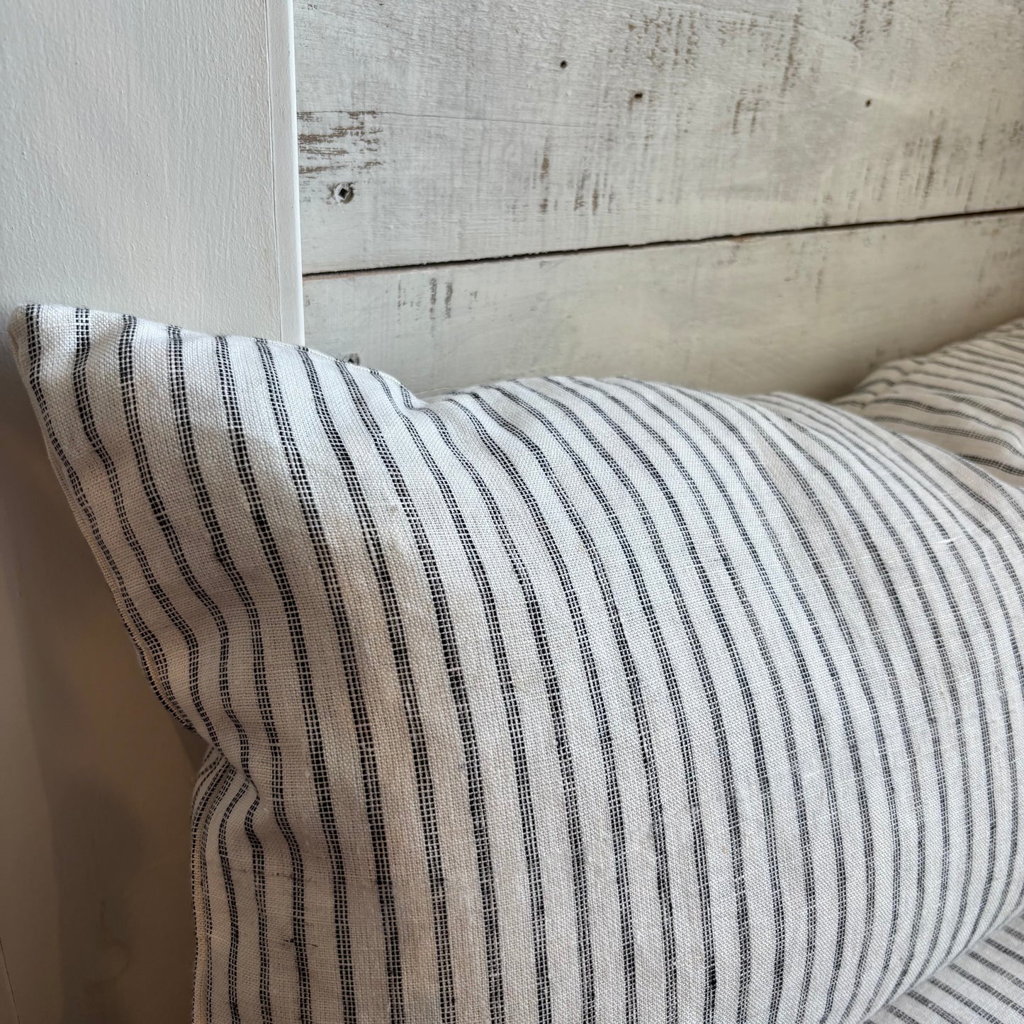 Ticking Stripe Linen Pillow - 14 x 31