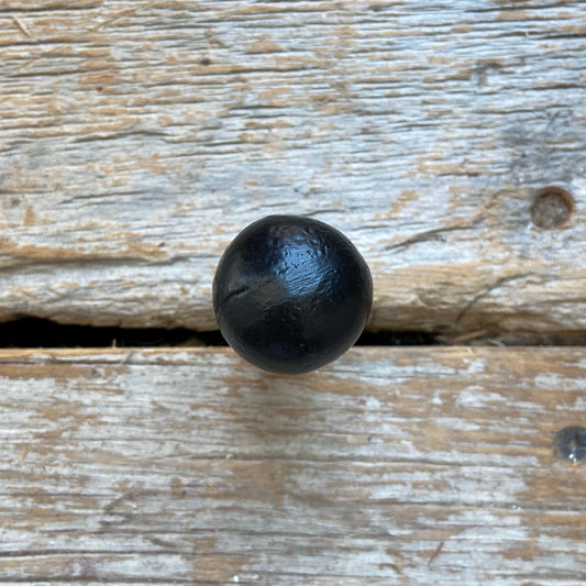 Knob: Black Cast Iron Sphere