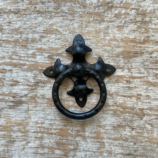 Cross Design Iron Ring Pull- Black