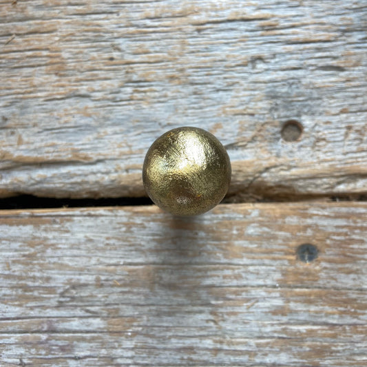 Knob: Gold Cast Iron Round