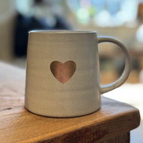 Heart Mug - cream