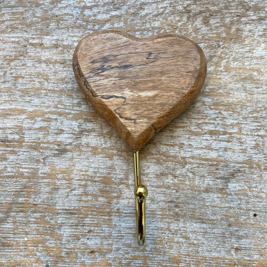 Wood Heart Hook