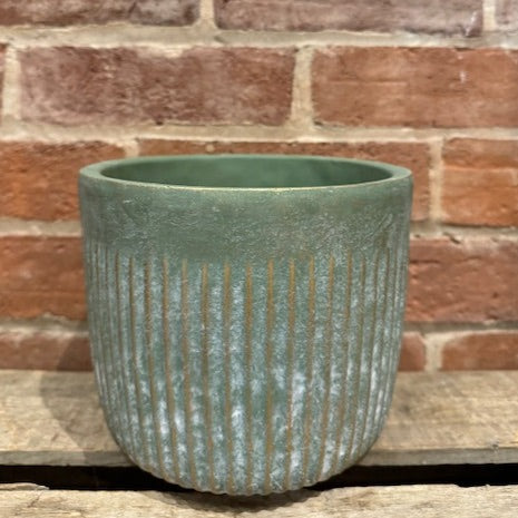 Green Cement Pot