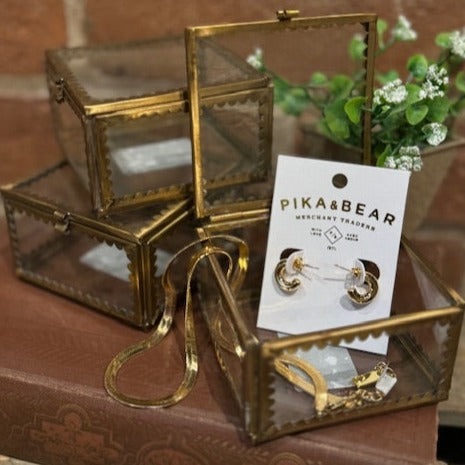 Brass + Glass Jewelry Box
