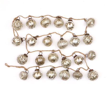 Mercury Glass Ornament Garland