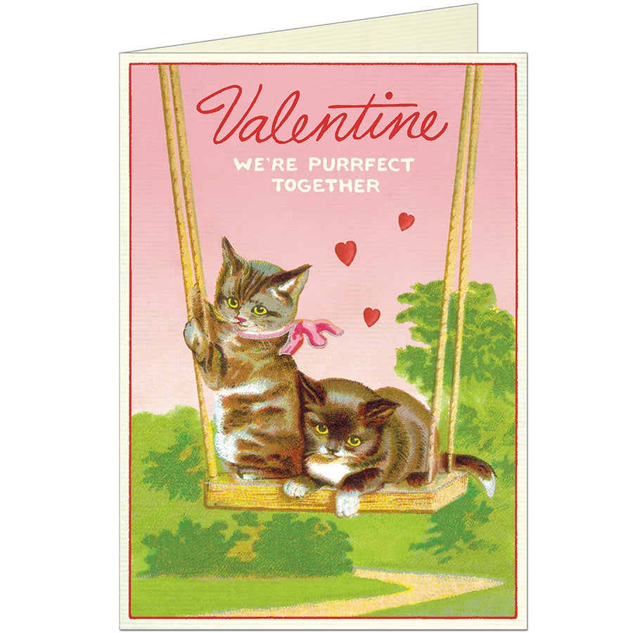 Valentine Single Card - Cats