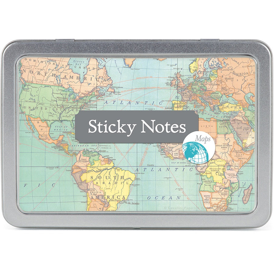 Sticky Notes - Vintage Map