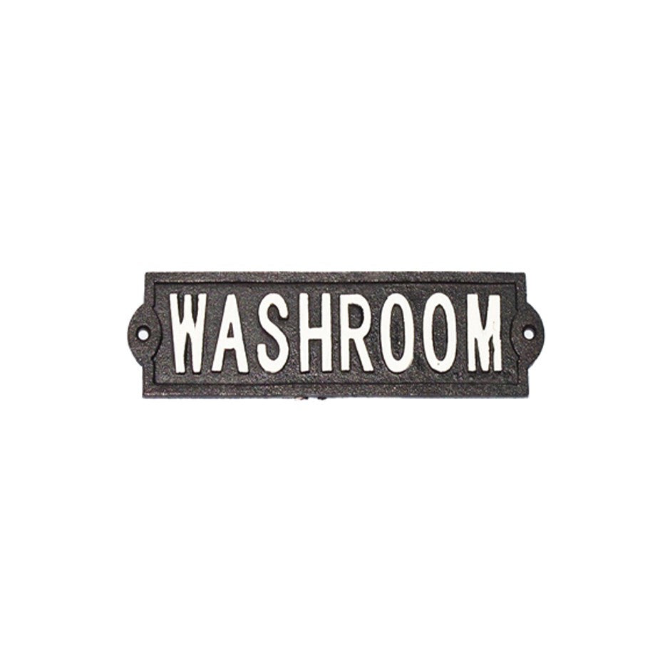 Cast Iron Sign - Washroom – TIN BARN MARKET